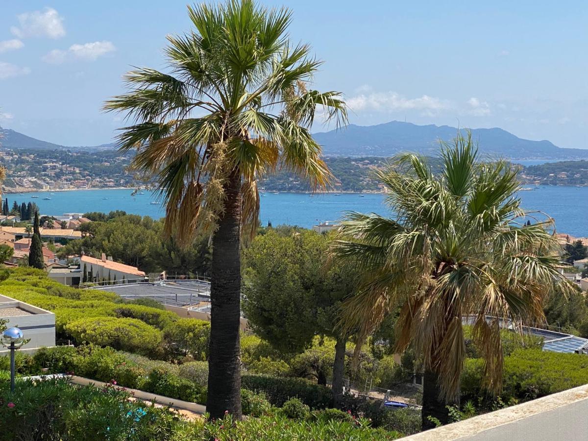 Superbe T2 44M2 - Grande Terrasse Vue Mer Panoramique Exceptionnelle Piscine - Parking Бандоль Экстерьер фото